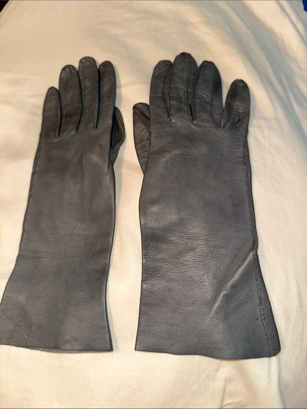 Vintage gray leather